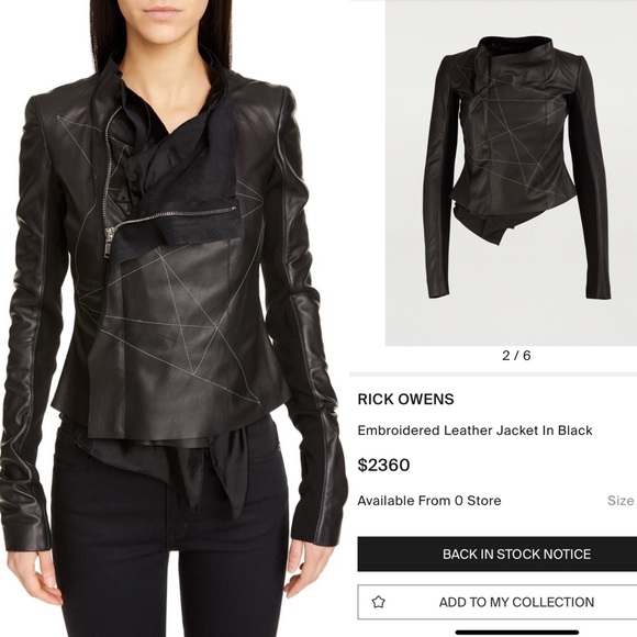 Rick Owens Jackets & Blazers - SALE🤍Rick Owens Lambskin Leather Jacket